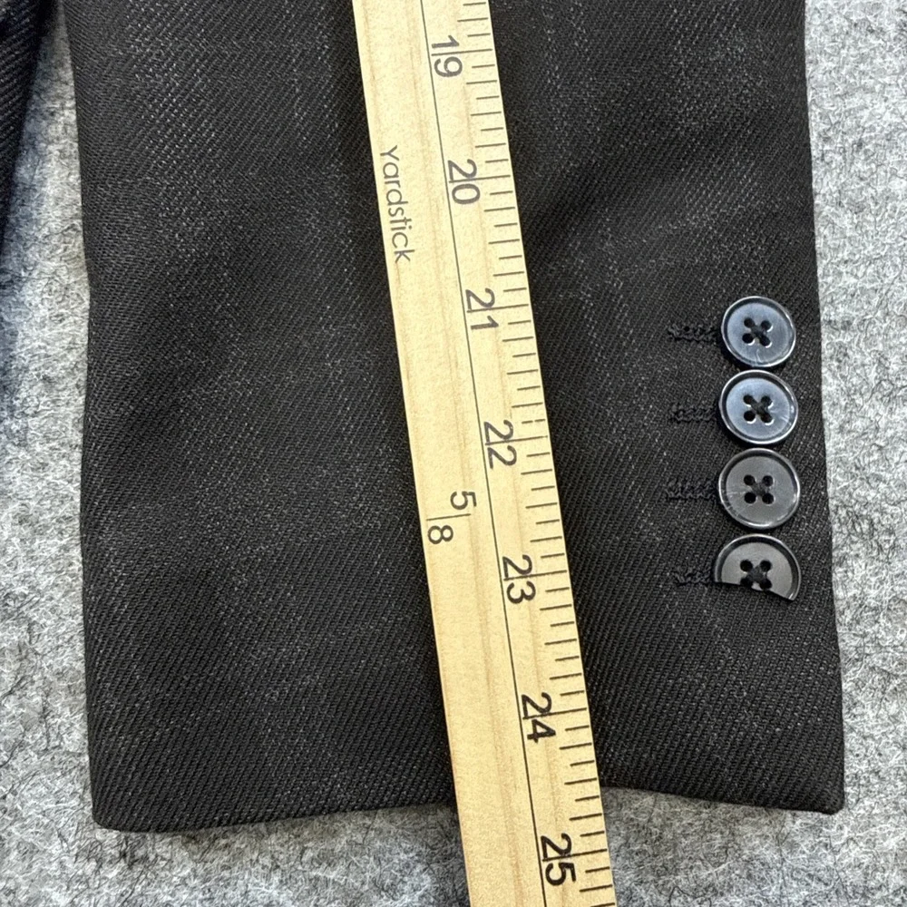 The Savile Row Co London Aberdeen‎ sport coat men's 40R gray plaid elbow patches